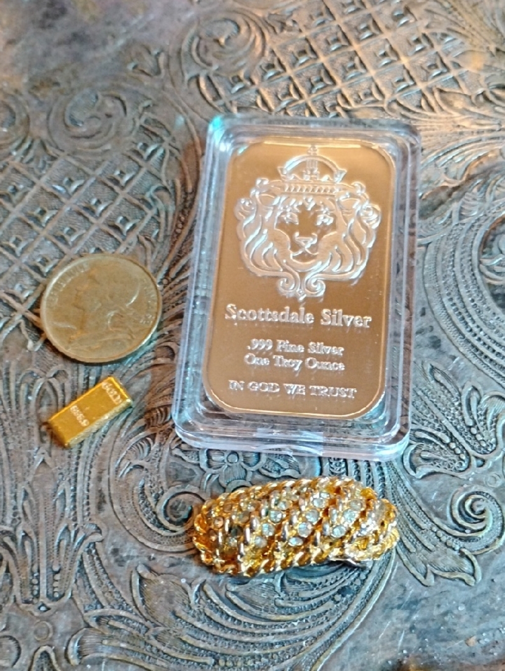 One Troy Ounce .999 Fine Finish Silver Bar +